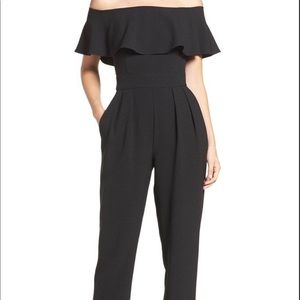 Eliza J off shoulder jumpsuit